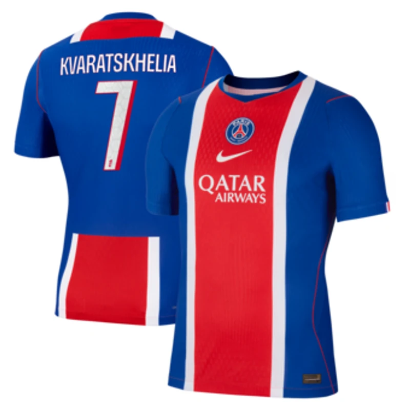 Men's Nike Khvicha Kvaratskhelia Blue Paris Saint-Germain 2026/27 Home Match Authentic Jersey