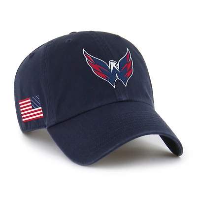Unisex '47 Navy Washington Capitals Heritage Flag Clean Up Adjustable Hat