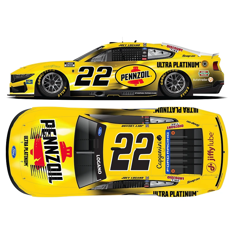 Action Racing Joey Logano 2026 #22 Pennzoil 1:24 Regular Paint Die-Cast Ford Mustang Dark Horse