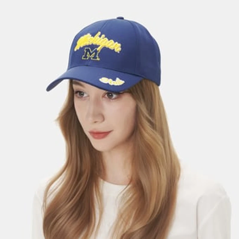 Women's ZooZatz Navy Michigan Wolverines Sweet Spirit A-Frame Adjustable Hat