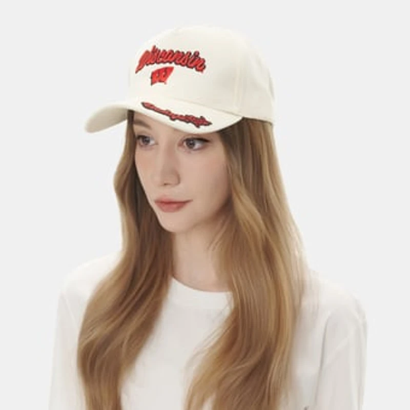 Women's ZooZatz Sand Wisconsin Badgers Sweet Spirit A-Frame Adjustable Hat
