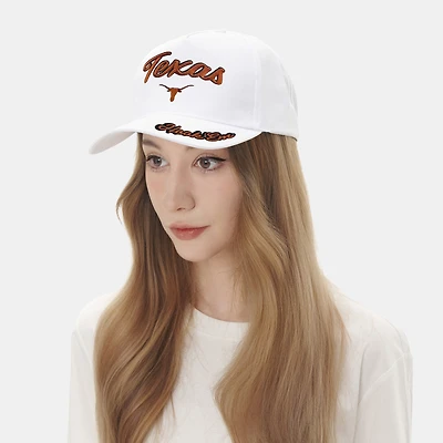 Women's ZooZatz White Texas Longhorns Sweet Spirit A-Frame Adjustable Hat
