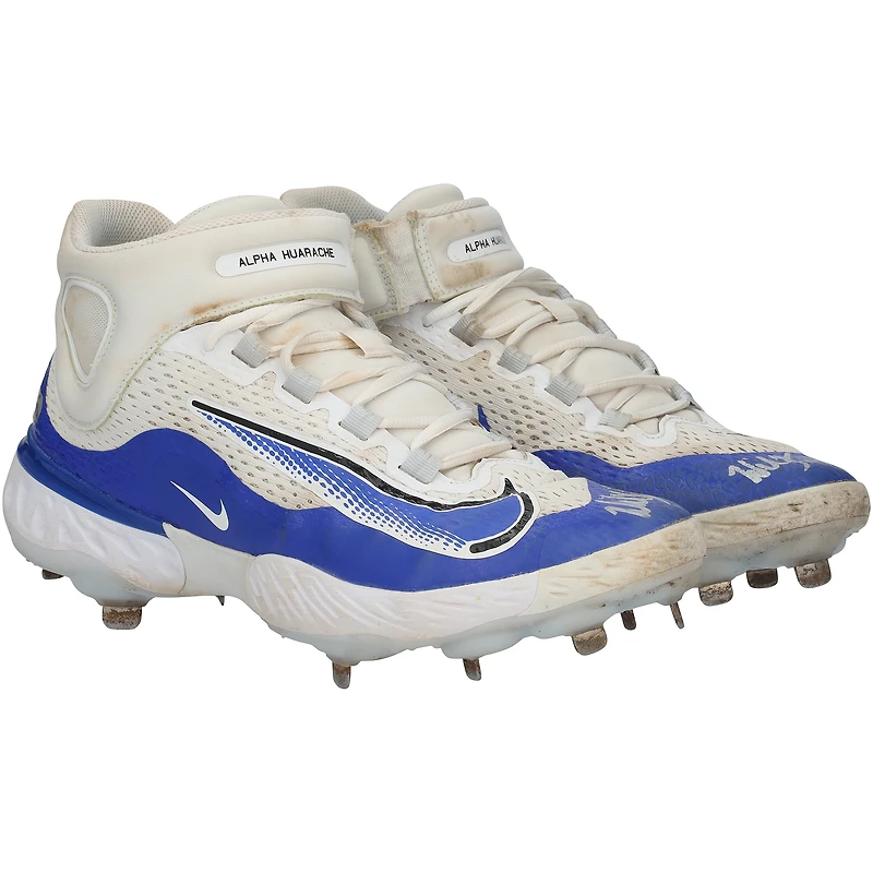 Los Angeles Dodgers Autographed Game-Used White/Blue Nike Cleats from the 2024 MLB Season