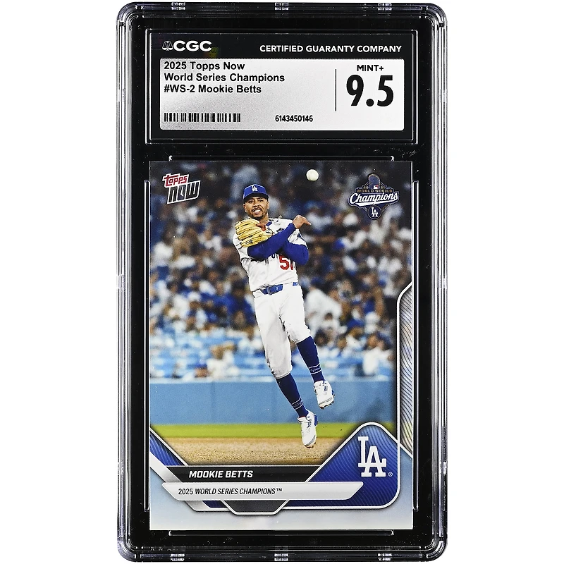 Mookie Betts Los Angeles Dodgers 2025 Topps Now '25 World Series Champions #WS-2 CGC Authenticated Card
