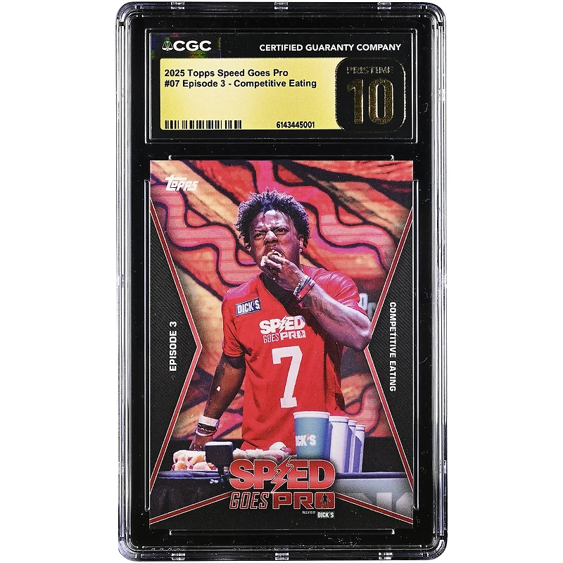 IShowSpeed 2025 Topps Speed Goes Pro Episode 3 - Competitive Eating #7 CGC Authenticated PRISTINE 10 Card