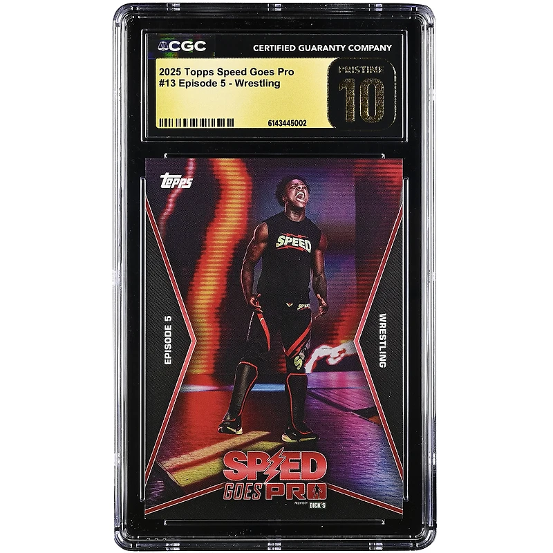 IShowSpeed 2025 Topps Speed Goes Pro Episode 5 - Wrestling #13 CGC Authenticated PRISTINE 10 Card