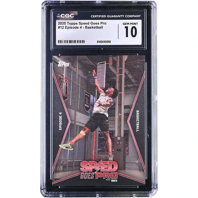 IShowSpeed 2025 Topps Speed Goes Pro Episode 4 - Basketball #12 CGC Authenticated 10 Card