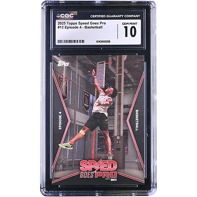 IShowSpeed 2025 Topps Speed Goes Pro Episode 4 - Basketball #12 CGC Authenticated 10 Card