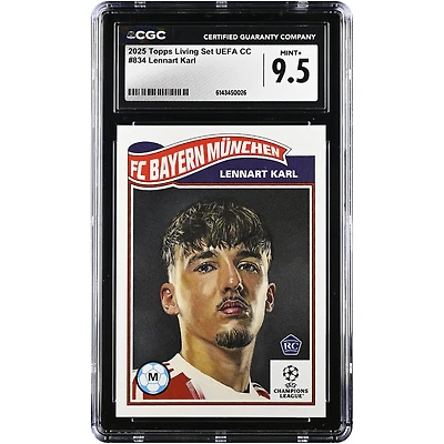 Lennart Karl Bayern Munich 2025 Topps Living Set UEFA CC #834 CGC Authenticated Rookie Card