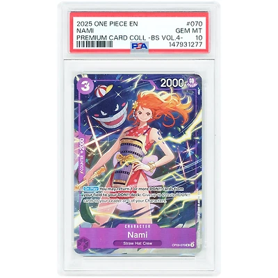 Nami 2025 One Piece Premium Card Collection Promo Card #070 PSA Authenticated 10 Card