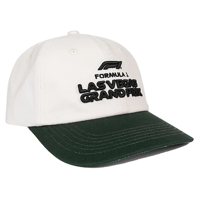 Men's Cream/Green Formula 1 Las Vegas Grand Prix Casino Carpet Adjustable Dad Hat