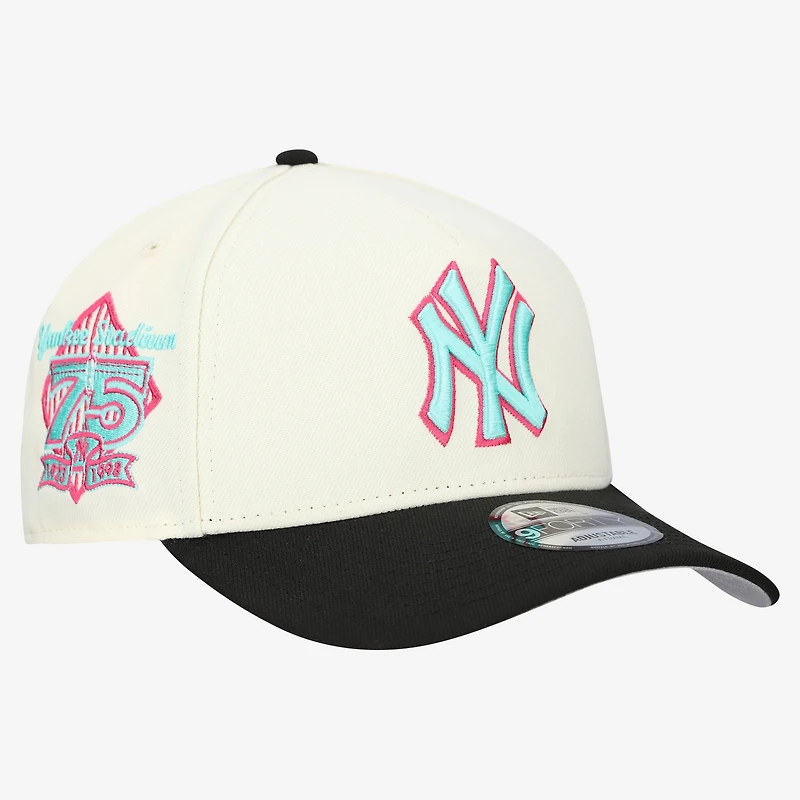 Men's New Era Cream New York Yankees Stadium Chrome 9FORTY A-Frame Adjustable Hat
