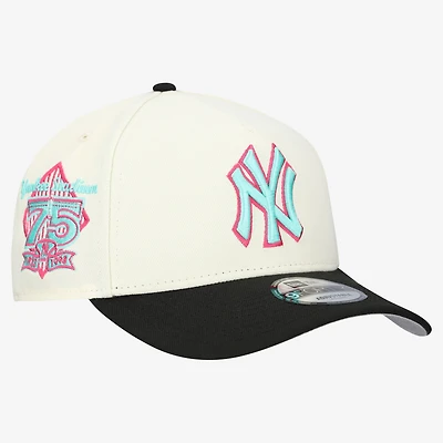 Men's New Era Cream New York Yankees Stadium Chrome 9FORTY A-Frame Adjustable Hat