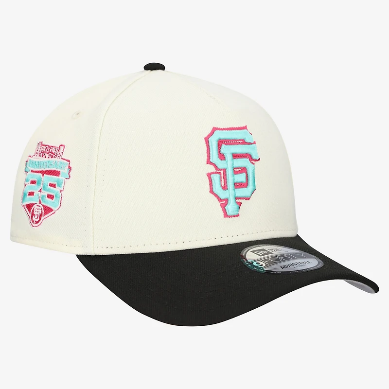 Men's New Era Cream San Francisco Giants Stadium Chrome 9FORTY A-Frame Adjustable Hat