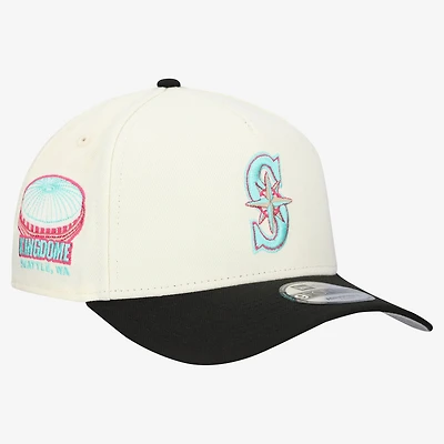 Men's New Era Cream Seattle Mariners Stadium Chrome 9FORTY A-Frame Adjustable Hat