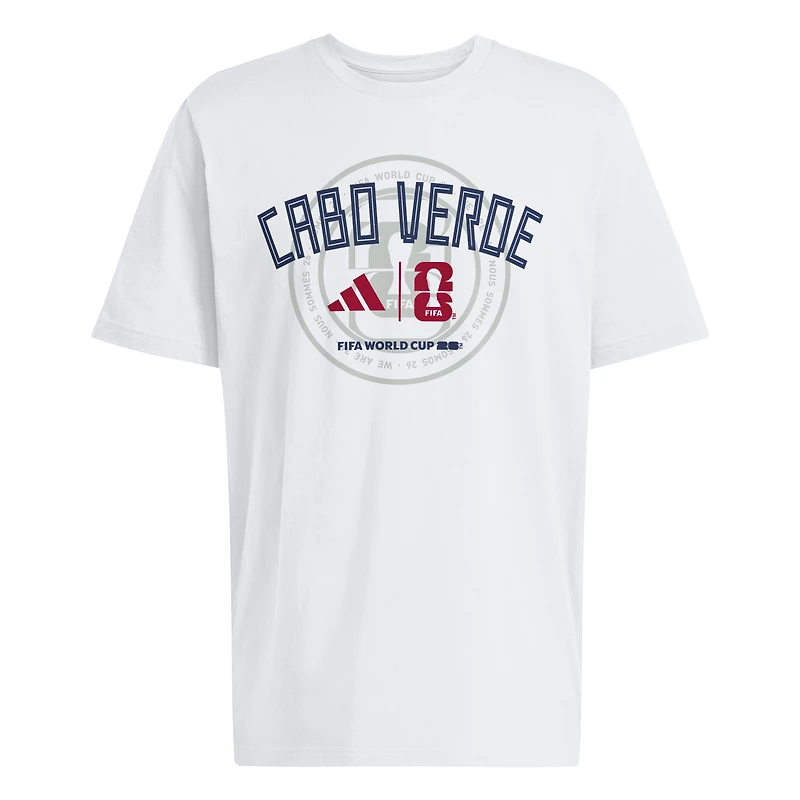 Men's adidas White Cabo Verde National Team 2026 FIFA World Cup Qualifier T-Shirt