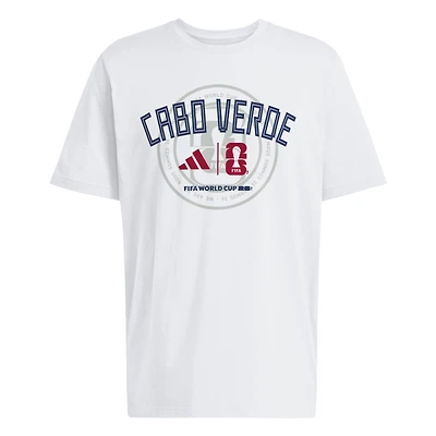 Men's adidas White Cabo Verde National Team 2026 FIFA World Cup Qualifier T-Shirt