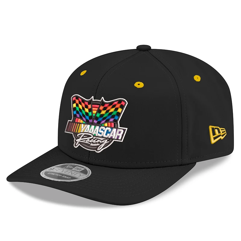 Men's New Era Black NASCAR Yaaascar Pride 9SEVENTY Adjustable Hat