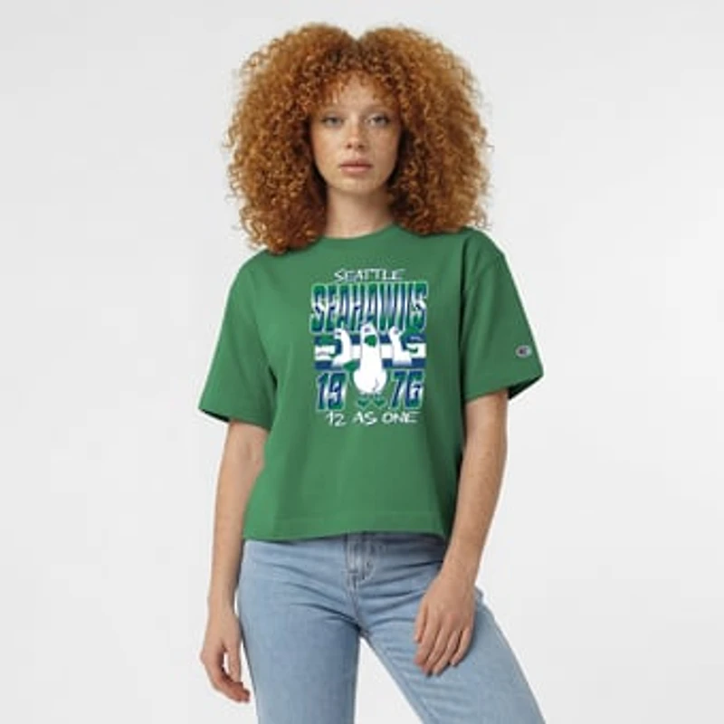 Women's Disney x Champion Green Seattle Seahawks Seagulls All-Star T-Shirt