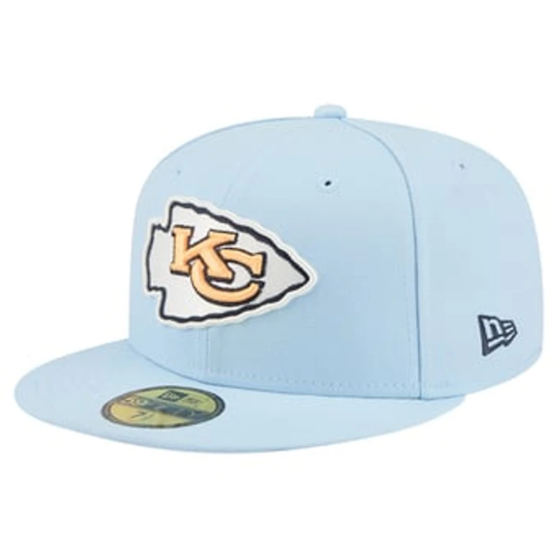 Men's New Era Coastal Blue Kansas City Chiefs 59FIFTY Fitted Hat