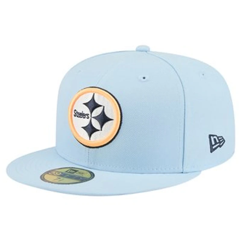 Men's New Era Coastal Blue Pittsburgh Steelers 59FIFTY Fitted Hat