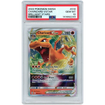Charizard VSTAR 2022 Pokemon Brilliant Stars Ultra Rare #18 PSA Authenticated 10 Card