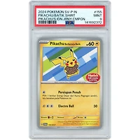 Indonesian Pikachu Berkemeja Batik 2024 Pokemon Scarlet & Violet Promo #155 PSA Authenticated 9 Card