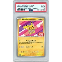 Indonesian Pikachu Berkemeja Batik 2024 Pokemon Scarlet & Violet Promo #190 PSA Authenticated 9 Card
