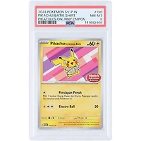 Indonesian Pikachu Berkemeja Batik CC01PK0 2024 Pokemon Scarlet & Violet Promo #190 PSA Authenticated 8 Card