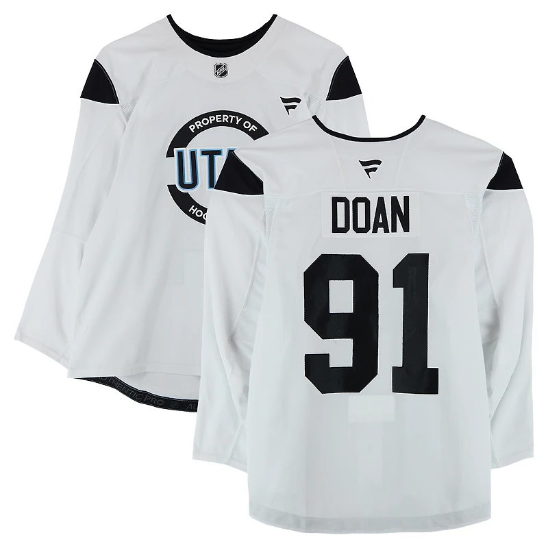 Josh Doan Utah Mammoth Practice-Used #91 Jersey from the 2024-25 NHL Season