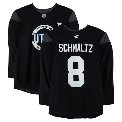 Nick Schmaltz Utah Mammoth Practice-Used #8 Black Jersey from the 2024-25 NHL Season