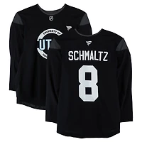 Nick Schmaltz Utah Mammoth Practice-Used #8 Black Jersey from the 2024-25 NHL Season