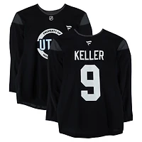 Clayton Keller Utah Mammoth Practice-Used #9 Black Jersey from the 2024-25 NHL Season