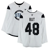 Daniil But Utah Hockey Club Practice-Used #48 White Authentic Pro Jersey from the 2024-25 NHL Season