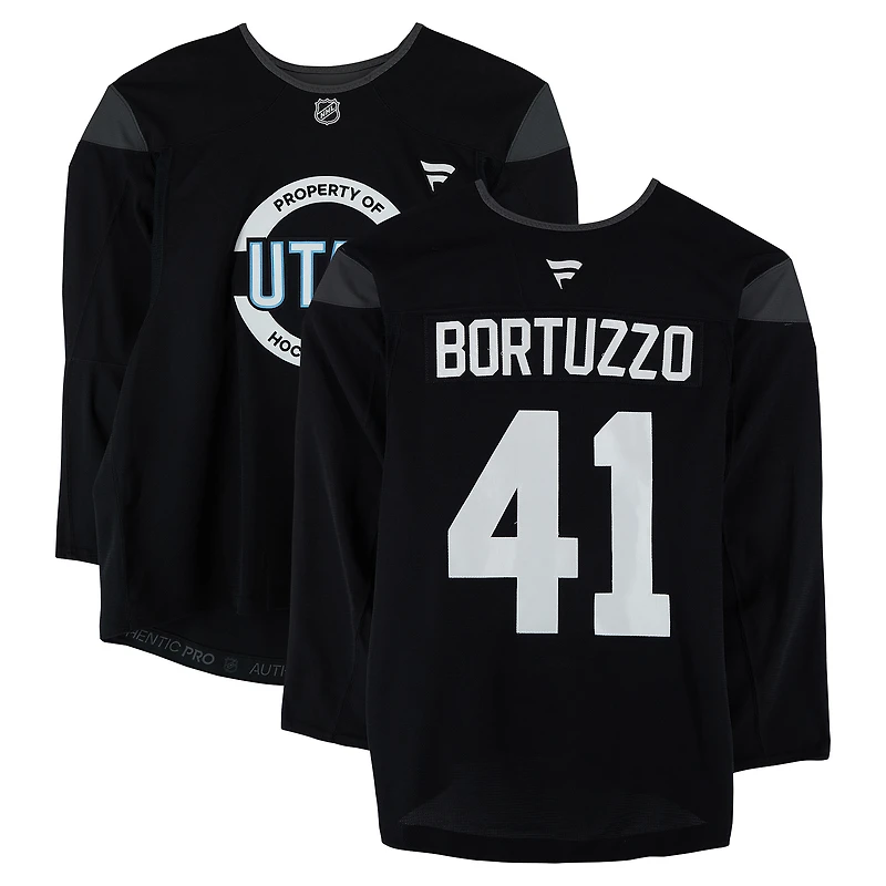 Robert Bortuzzo Utah Mammoth Practice-Used #41 Black Jersey from the 2024-25 NHL Season