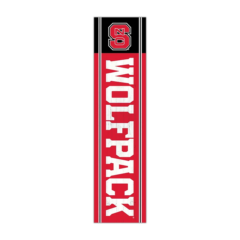 NC State Wolfpack 48" Team Name with Logo Leaner