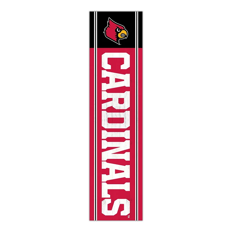Louisville Cardinals 48" Team Name with Logo Leaner