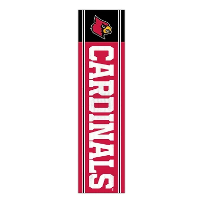 Louisville Cardinals 48" Team Name with Logo Leaner