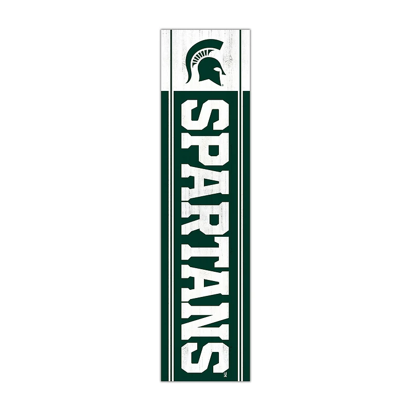 Michigan State Spartans 48" Team Name with Logo Leaner