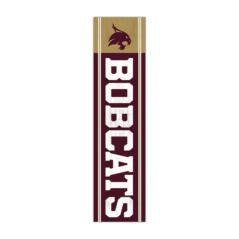 Texas State Bobcats 48" Team Name with Logo Leaner