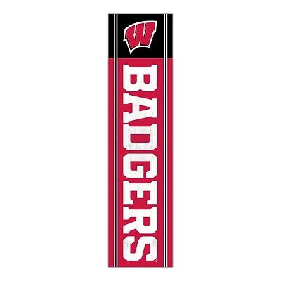 Wisconsin Badgers 48" Team Name with Logo Leaner