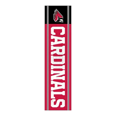 Ball State Cardinals 48" Team Name with Logo Leaner