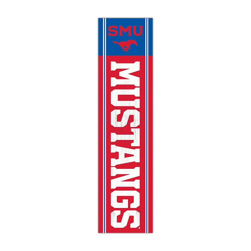 SMU Mustangs 48" Team Name with Logo Leaner