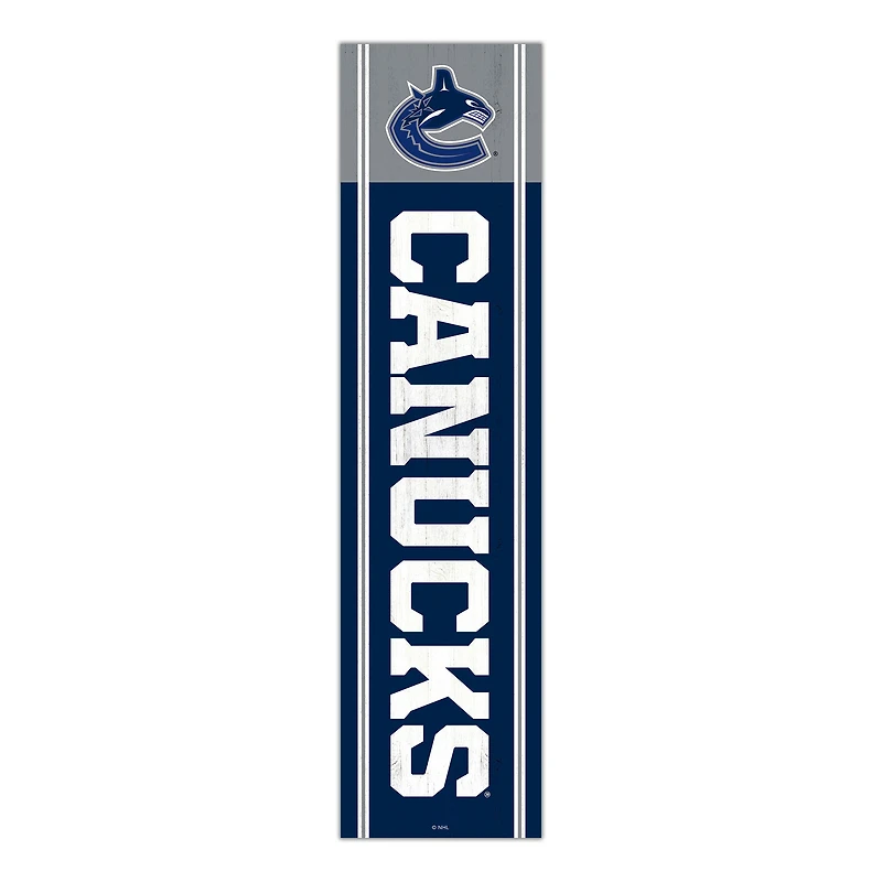 Vancouver Canucks 48" Team Name with Logo Leaner