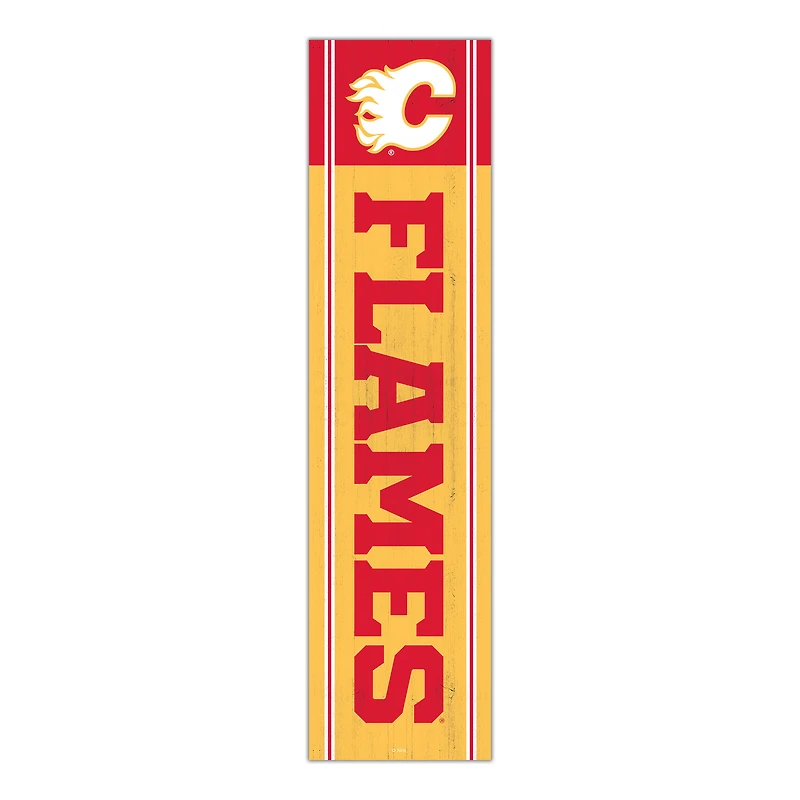 Calgary Flames 48" Team Name with Logo Leaner