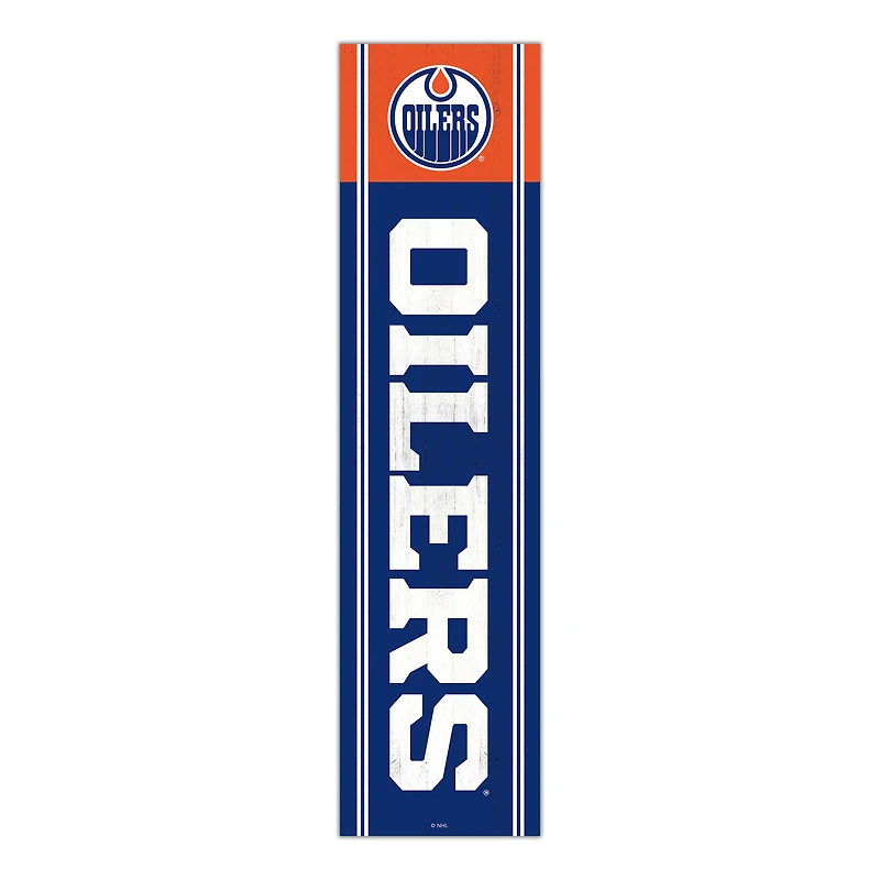 Edmonton Oilers 48" Team Name with Logo Leaner