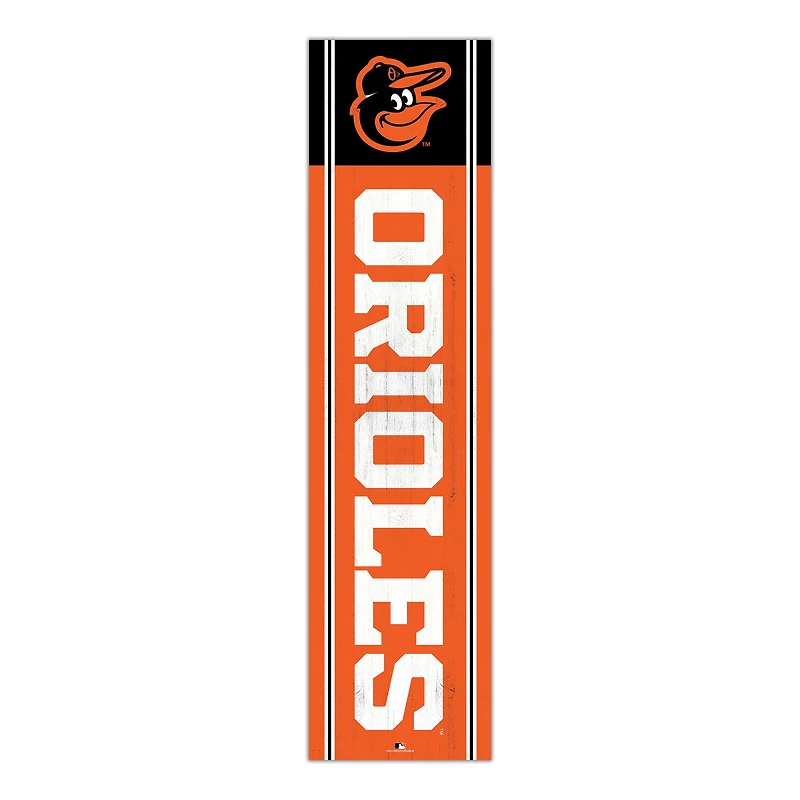 Baltimore Orioles 48" Team Name with Logo Leaner