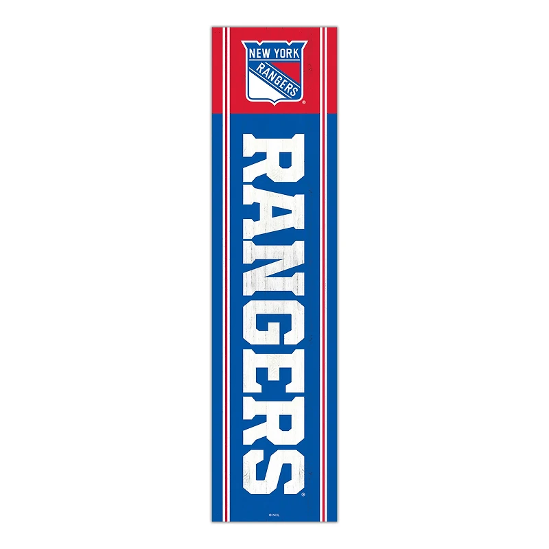 New York Rangers 48" Team Name with Logo Leaner