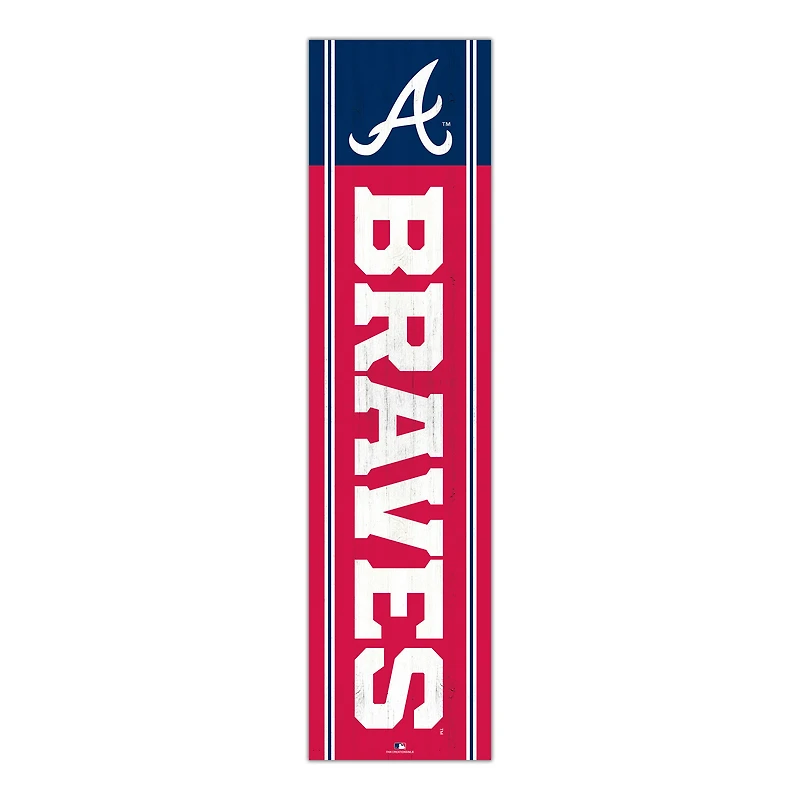 Atlanta Braves 48" Team Name with Logo Leaner