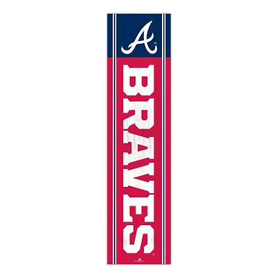 Atlanta Braves 48" Team Name with Logo Leaner